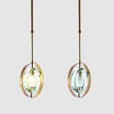 Loft Industry Modern - Green Ovals Pendant